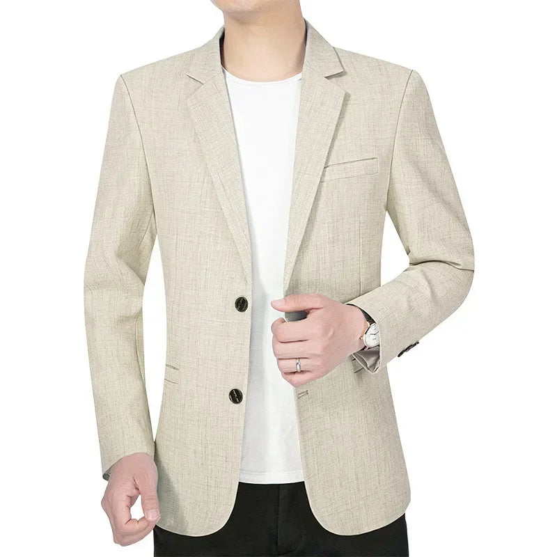 New Men's Spring and Autumn Light Suits, Solid Formal Wear, Business Casual Coats, Jackets for 4XL - View 2 | SAMAG