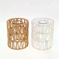 Garden Decor with Handcrafted Boho Woven Paper Rope Rattan Lampshade