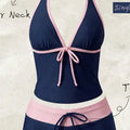 Women Bikinis Set Vintage Striped Floral Tankini Swimsuit | SAMAG