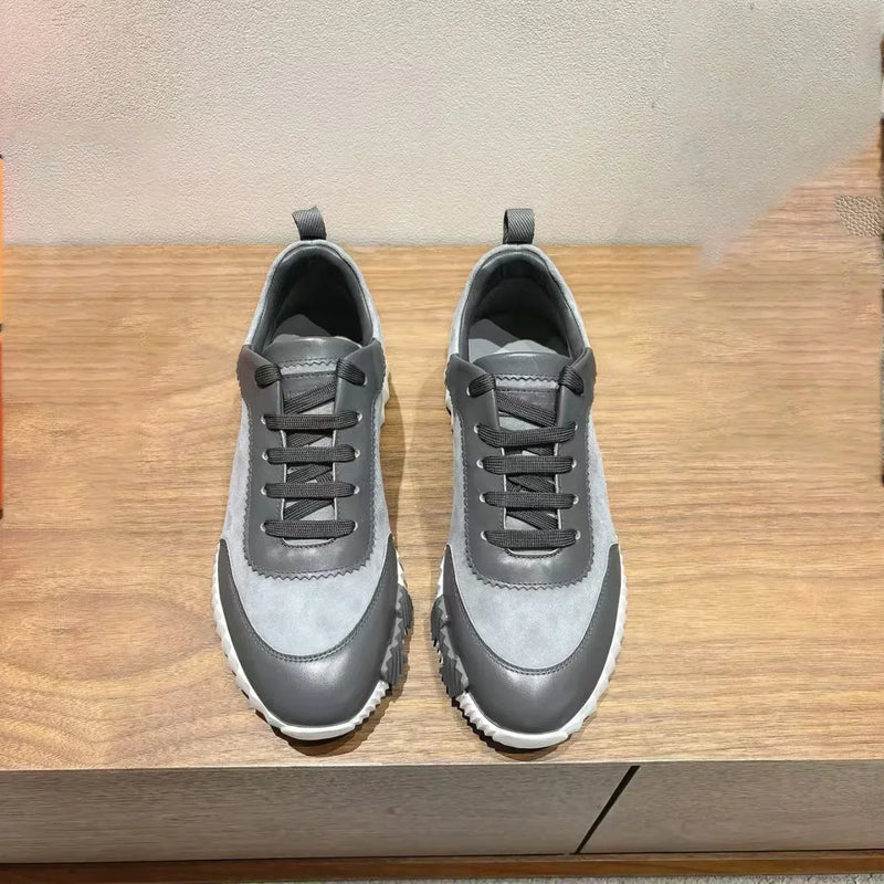 New shoes fashion, individuality, women's leisure, fashionable flat sports shoes, leather mesh, breathable running, rubber