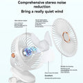 New 3 in 1 Portable Mini Clip Fan Rechargeable Air Circulator Wireless Electric Fan With Led Light Clip-on Home handheld Fan