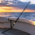 sea Trolling Rod 2-Section Saltwater Offshore Heavy Bent Butt Roller Fishing Rod Conventional Boat Fishing Pole 6'6