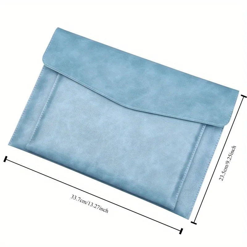 Large Capacity A4 File Folder Organizer with Double-Layer Laptop Protective Sleeve Storage Bag