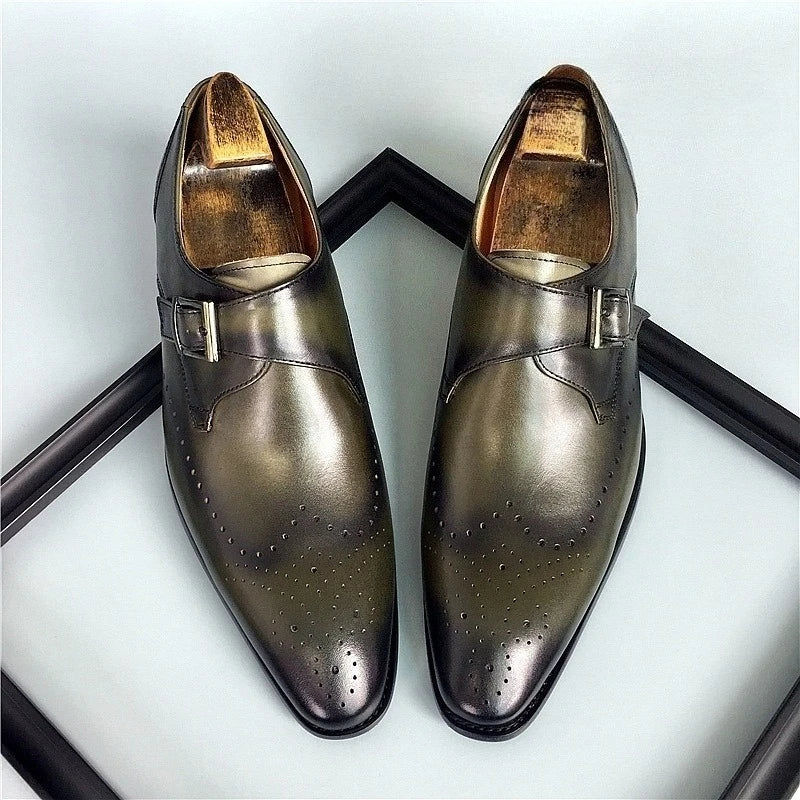 Italian Handmade Men's Oxford Shoes Real Calf Leather Black Brown Classic Brogue Business Wedding Dress Shoes For Men 2026 New