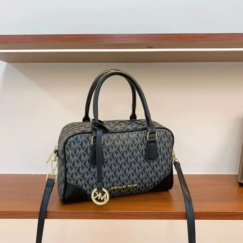 2026 Michael Kors Boston Pillow Bag Fashion Casual Women MK Classic Vintage Flower Handbag Urban Girls Commuter Bag