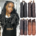 Loose Wave Braiding Hair Extensions 24" Synthetic Spiral Curls Braids Hair Pre Stretched Bouncy Braid French Curls Braiding Hair