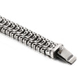 16mm Combining Fashion And Retro Elements Biker Chain Bracelet - Stainless Steel 316L - KB123643-BDJX