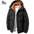 Men's Jacket Stand Collar Mens Parka Winter New Down Jacket Fleece Warm Jackets Men Business Leisure Coat Baseball Coats 3568