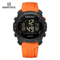 NAVIFORCE Watches For Men LCD Digital Fashion Casual Date and Week Alarm Display 3ATM Waterproof Silicone Strap Electronic Clock