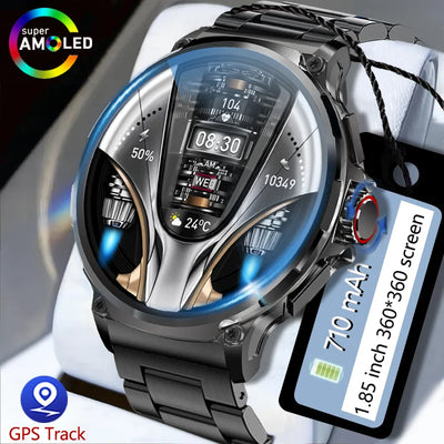 Men GPS Track Smart Watch 1.85 Inch Ultra HD AMOLED | SAMAG