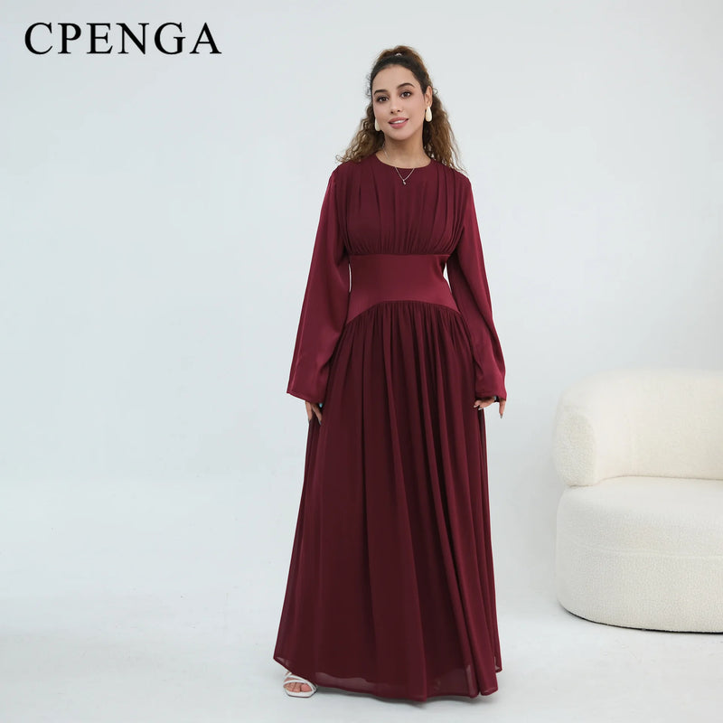 Luxury Dubai Abaya Kaftan for Women 2 Layer Modest | SAMAG