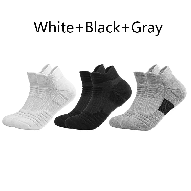 3 Pairs Anti-slip Soccer Socks Men Mid Tube Cotton Short | SAMAG