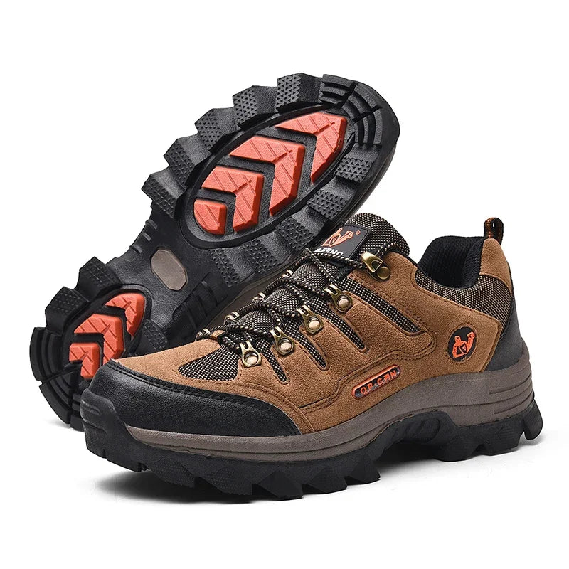 Winter Male Leather Casual Shoes Outdoor Summer Men Non Slip Lace Up Trekking Sneakers Winter Warm Cowboy Hiking Footwear Adult
