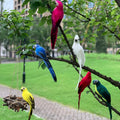 25/35cm Simulation Parrot Garden Decoration Creative Lawn Figurine Ornament Animal Bird Outdoor Garden Party Prop Decoration
