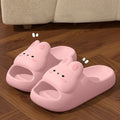 Women's Summer Sandals and Slippers Home Cute Rabbit Style Bathroom Non-Slip Feeling EVA Thick Slippers
