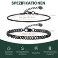 2pcs Cuban Chain Bracelet for Men Boys,Waterproof Stainless Steel Silver Color Chain Wristband,Stylish Fahter's Day Gift