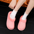 Women's Winter Plush Cotton Slippers Waterproof Oil-resistant Couple Set Indoor Home Non-slip Warm Comfortable Casual Simple Des