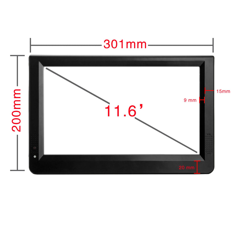 10 Inch LCD Monitor Portable TV Digital Television with Built-in Battery DC 12V for Car Outdoor Travel Support AV USB TF Card