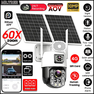 4G SIM Solar Camera AOV 24 Hours Record Built-in 31200 | SAMAG