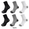 1/3/6pairs Men's Cotton Crew Sports Socks Breathable Mesh | SAMAG