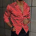 Men's multicolored Dot Geometric Pattern Dress Shirt | SAMAG