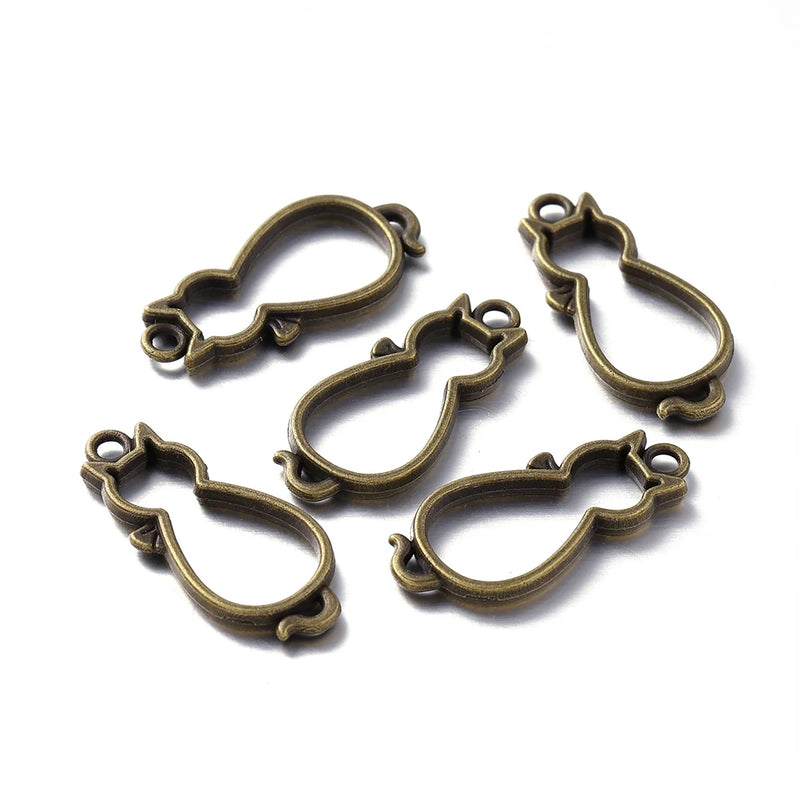 5pcs Cat Border Mold Resin Silicone Geometric Hollow Metal Frame Bezel Epoxy Pendant For DIY Jewelry - Visuel 20 | SAMAG