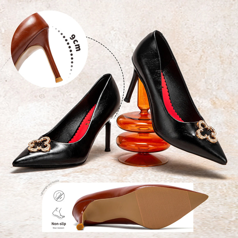 CHCH Women's High Heels 2025 New High Quality Pointed Shoes Business Commuter Women's Shoes Banquet Party Shoes 9cm