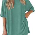 2026women's New Fashion Trend Basic High-quality Casual Round Neck Slit Loose Casual and Comfortable Women's Two-piece Home Suit