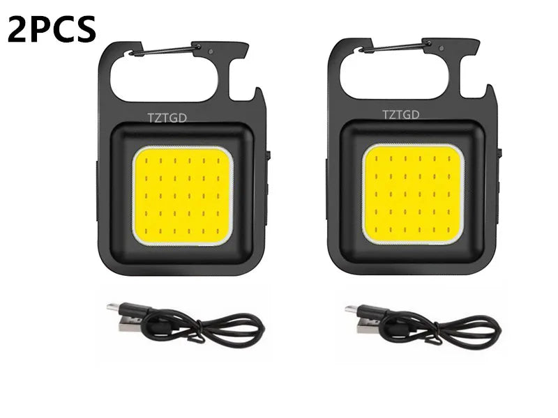 1-5PCS Mini 1500LM LED Flashlight Work Light Portable Pocket Flashlight Keychains Torch USB Rechargeable For Outdoor Camping