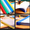 30pcs, Random Color A4 File Pull-Out Folders - Folders, Display Folders, Strip Binders, Portable A4 Binders, Office Organization