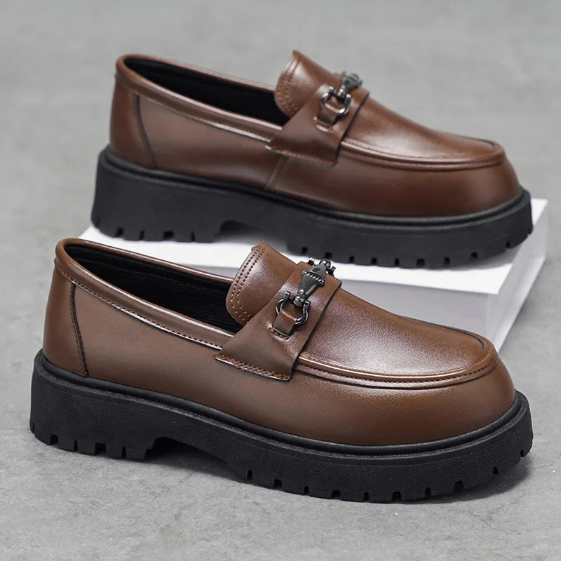 Men's casual shoes four seasons new soft-sole non-slip comfort light outdoor walking shoes fashion business visitor leather shoe
