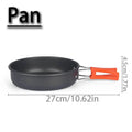 1PCS Camping Cookware Kit Outdoor Cooking Set Aluminum Pot Equipment Travel Tableware Kitchen for Hiking Picnic BBQ