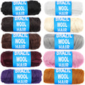 1pcs Brazilian Wool Hair Synthetic Crochet Hair Extensions for Women African Hair Yarn for Natural Black, Jumbo Braids