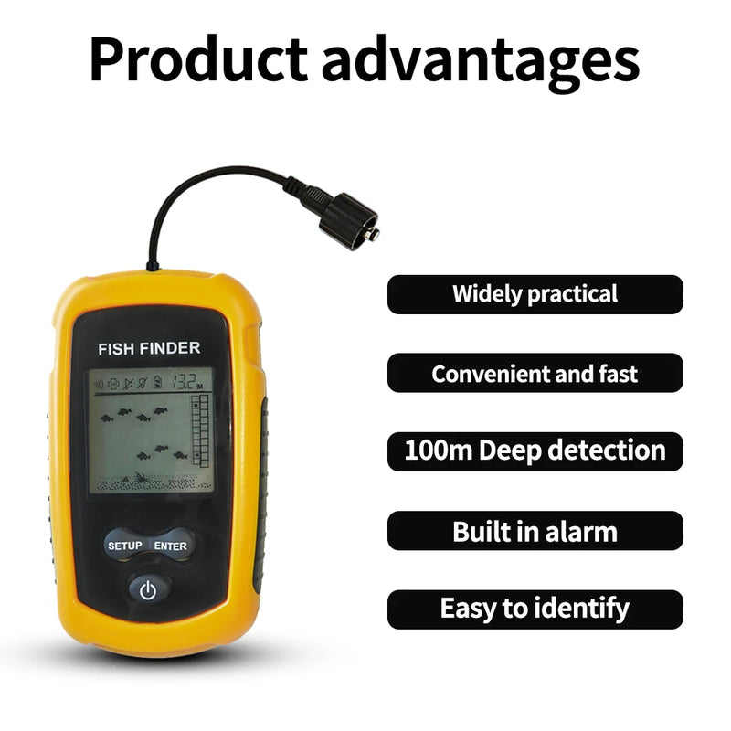 PUPOPAN Portable Handheld Fish Depth Finder Sonar - View 5 | SAMAG