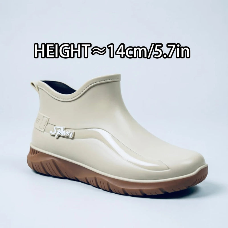 Trendy New Men's Outdoor Work Fishing Boots, Waterproof, Anti-Slip, Rainproof