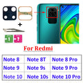 Rear Big Back Camera Glass For Redmi Note 11 11S 11T 11E 10T 10 10S 9 9S 8T 8 Pro Glass Real Camera Lens + Repair Tools