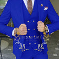 Beige Business Suits For Men Tuxedos Gold Buttons Groom Groomsman Prom Wedding Party Formal 3 Pieces Sets - View 16 | SAMAG
