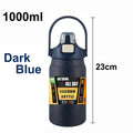 Outdoor Portable Thermos with Straw 304 Stainless Steel Thermal Mug Tumbler Cup Sports Vacuum Flasks Cold and Hot Water Bottle