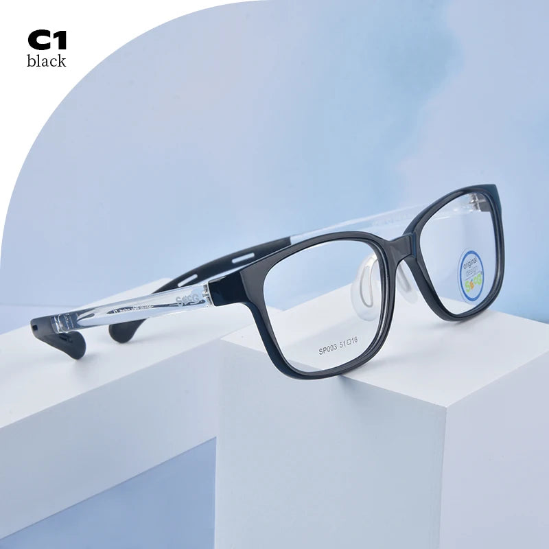 SECG Sports Children Glasses Silicone Optical Spectacle Ultralight Flexible Soft Glasses For Boys And Girls Students Myopia