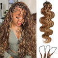 Highlight Miracle Knots Feathered Crochet Human Hair Body Wave 100% Raw Human Hair Extensions Boho Braids Crochet Human Hair