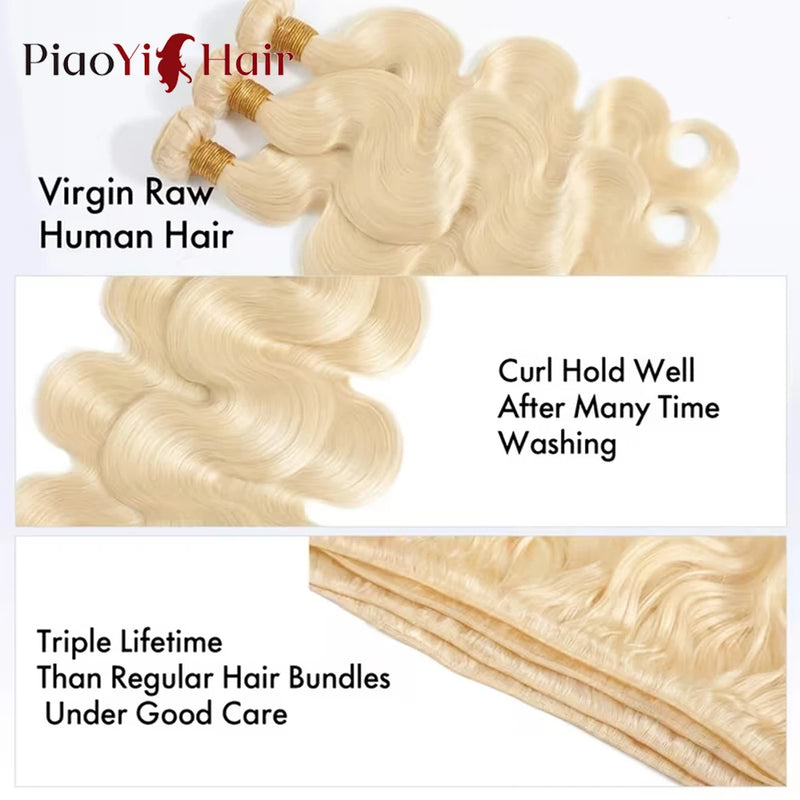 613 Bundles Human Hair 613 Body Wave Bundle 100% Unprocessed 12A Brazilian Virgin Hair Color Human Hair Extensions Top Quality