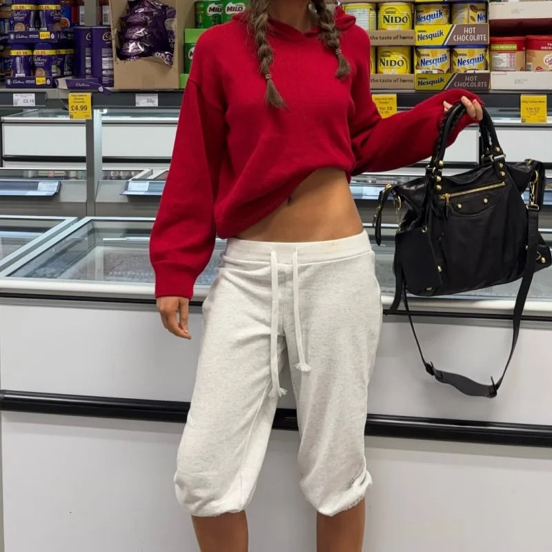 Women Sweatpants Capri Pants Casual Solid Elastic Waist - View 2 | SAMAG