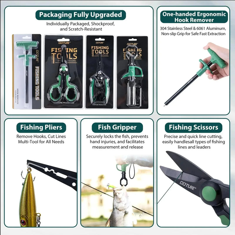 Goture Fishing Tackle Combo: Telescopic Rod, Spinning Reel, Sling Backpack,Lures,Tools Storage Boxes for Angling Enthusiasts
