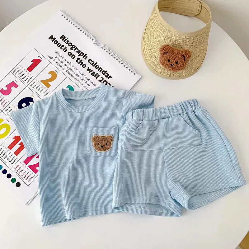 Solid Color Tracksuits Children Fashion Casual Short | SAMAG