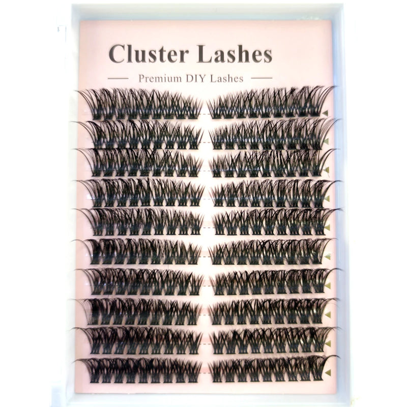 3 Styles Individual Lashes 15rows 390PCS Bottom Lashes Extension Lower Eyelash Clusters  DIY Wispy Natural Look Clear Band