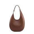 HIFASHION Genuine Leather Shoulder Bag For Women Retro Half Moon Hobo Underarm Purses Minimalist Cowhide Commuter Work Handbags