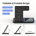 Wireless Charger 3-In-1 Charging Station,Wireless Charger Mobile Phone Holder, LED 3 in 1 Wireless Charger Station For iPhone 17 16 15 14 13 12 Pro Max Apple Watch 10/9/8/7/6/5 AirPods 3/2 Fast Charging Dock