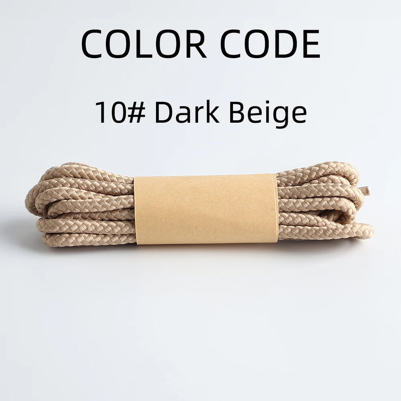 Classic Round Shoelaces Durable Polyester Solid Sneaker Boot Laces Anti-loose Replacement Sports Shoes Laces 1 Pair