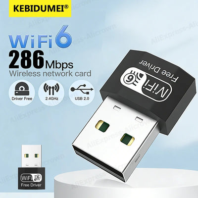 KEBIDUMEI 300Mbps Wireless USB Wifi Adapter 2.4GHz Mini WiFi6 Dongle Network Card Driver Free 150M Receiver For PC | SAMAG