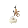 Interactive Cat Toys with Feather Wand & Laser Teaser, Automatic Rechargeable Pet Chase Toy with Soft Night Light, Self-Moveing